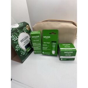 Weleda Skin Food Glowy Hydration Trio Gift Set Cream Lip Butter Bag Exp 2027